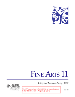 Fine Arts 11 - Province of British Columbia
