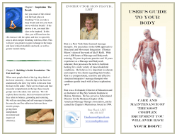 USER`S GUiDE TO YOUR BODY