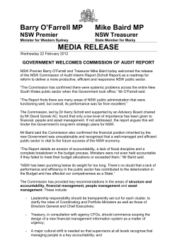 Government welcomes commission of audit report