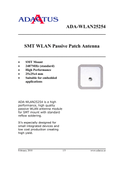 ADA-WLAN25254 SMT WLAN Passive Patch Antenna
