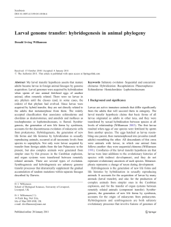 Larval genome transfer: hybridogenesis in animal