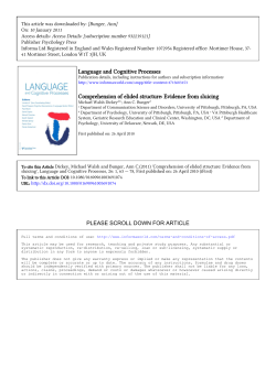 Comprehension of elided structure: Evidence from sluicing