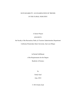 sustainability: an examination of trends in the floral industry
