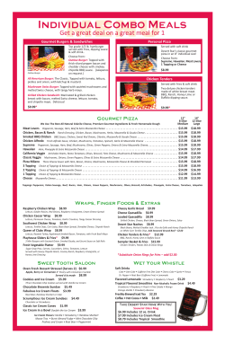 Individual Combo Meals - Desert Star Playhouse