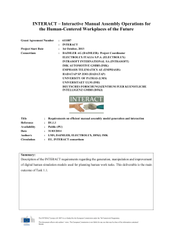 D1.1.1 Requirements on efficient manual assembly