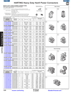 HARTING Heavy Duty Han&reg; Power Connectors
