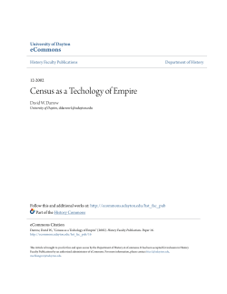 Census as a Techology of Empire - eCommons