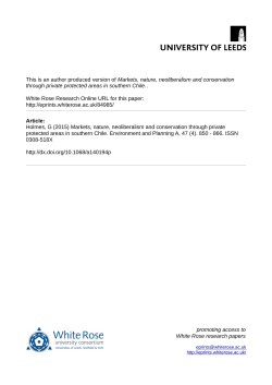 Markets, nature, neoliberalism and conservation through private