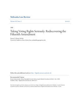 Taking Voting Rights Seriously: Rediscovering the Fifteenth