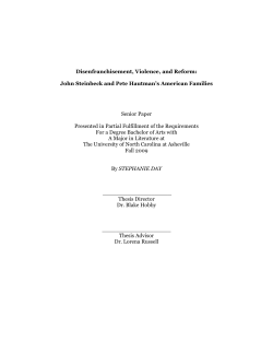 Disenfranchisement, Violence, and Reform: John Steinbeck and