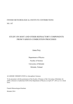 Study on soot and other refractory components from various
