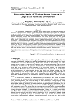 Attenuation Model of Wireless Sensor Network for Large
