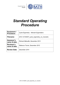 Standard Operating Procedure