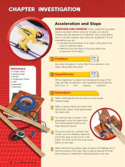 Acceleration and Slope
