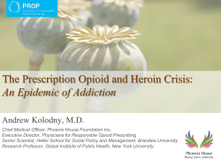 The Prescription Opioid and Heroin Crisis: An