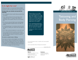 tattooing and Body Piercing - Haldimand