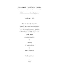 Palladius and Ascetic Social Engagement