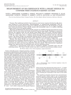 MEASUREMENT OF BIO-IMPEDANCE WITH A SMART NEEDLE