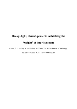 HEAVY-LIGHT, ABSENT-PRESENT: RE