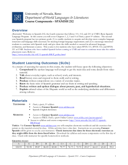 Course Components - University of Nevada, Reno