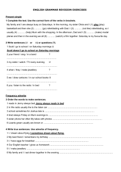 ENGLISH GRAMMAR REVISION EXERCISES Present simple 1