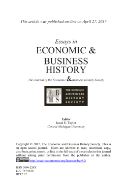 Essays in - The Economic and Business History Society