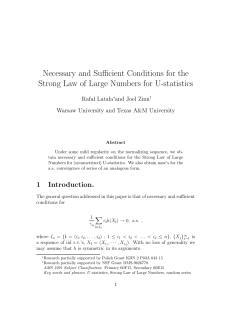 Necessary and Sufficient Conditions for the Strong Law of Large
