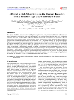 Effect of a High Silver Stress on the Element Transfers from a