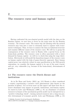 2 The resource curse and human capital