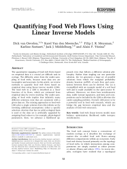 Quantifying Food Web Flows Using Linear Inverse Models