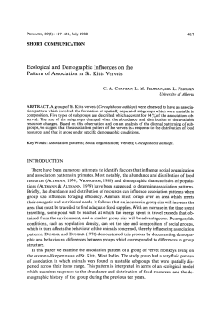 Ecological and demographic influences on the pattern of association