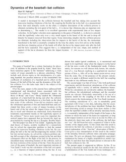 Dynamics of the Baseball-Bat Collision
