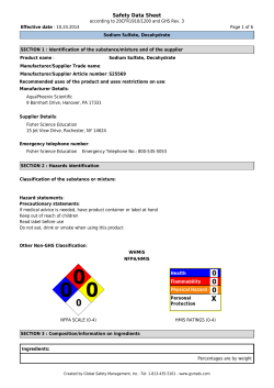 Safety Data Sheet - Fisher Scientific