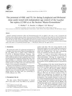 The potential of OSL and TL for dating Lateglacial and Holocene