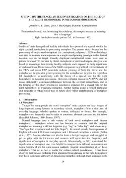 sitting on the fence: an eeg investigation of the role of the right