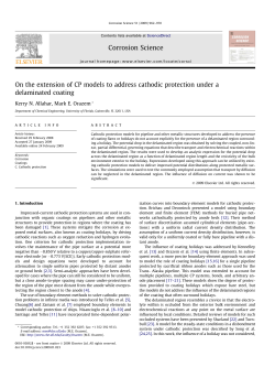 On the extension of CP models to address cathodic protection under