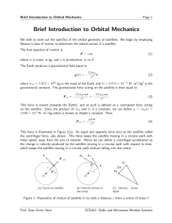 Brief Introduction to Orbital Mechanics