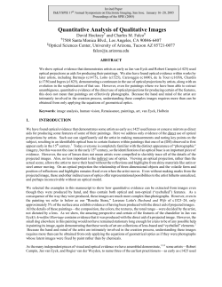 Quantitative Analysis of Qualitative Images