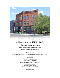 a history of kfai 90.3, fresh air radio