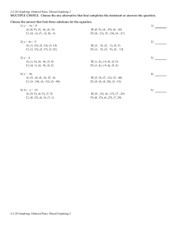 Ordered Pairs 2 - Valencia College