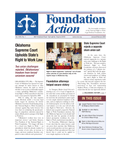 Oklahoma Supreme Court Upholds State`s Right to Work Law