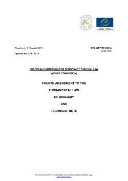 FOURTH AMENDMENT TO THE FUNDAMENTAL LAW OF