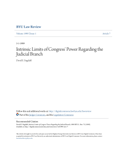 Intrinsic Limits of Congress` Power Regarding the Judicial Branch