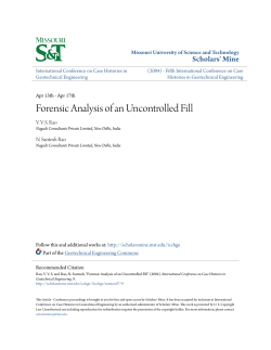 Forensic Analysis of an Uncontrolled Fill