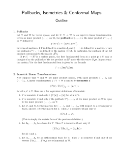 Pullbacks and Isometries (Revised)