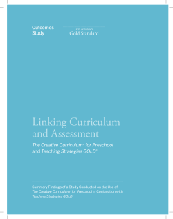 Linking Curriculum and Assessment