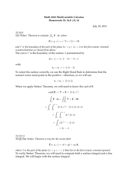 Math 2263 Multivariable Calculus Homework 32: 16.8 #8, 14 July 29