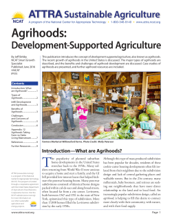 Agrihoods - ATTRA - National Center for Appropriate Technology