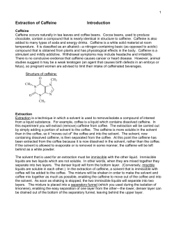 Extraction of Caffeine