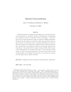 Optimal Gerrymandering - The University of Chicago Booth School